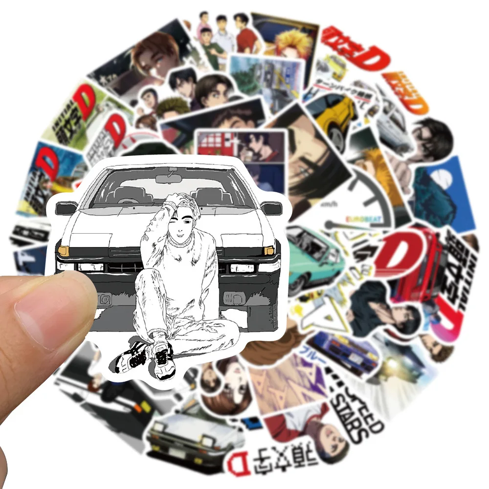 10/50/100pcs NEW Initial D Japanese Anime Graffiti Stickers Lable For Cars Motorcycles Fridge Guitar Waterproof Sticker Kids Toy | Игрушки и