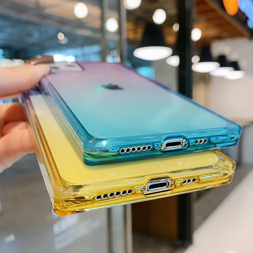 JAVY прозрачный ТПУ силиконовый чехол для iPhone 11 Pro Max X XS XR градиентный цвет