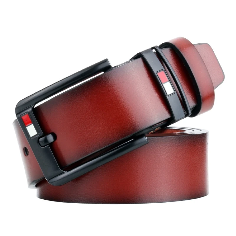 

2021 Men's Genuine Leather Quality Design Belt Classical Retro High Quality Fashionable Men's Jeans Belt Clothing Accessories