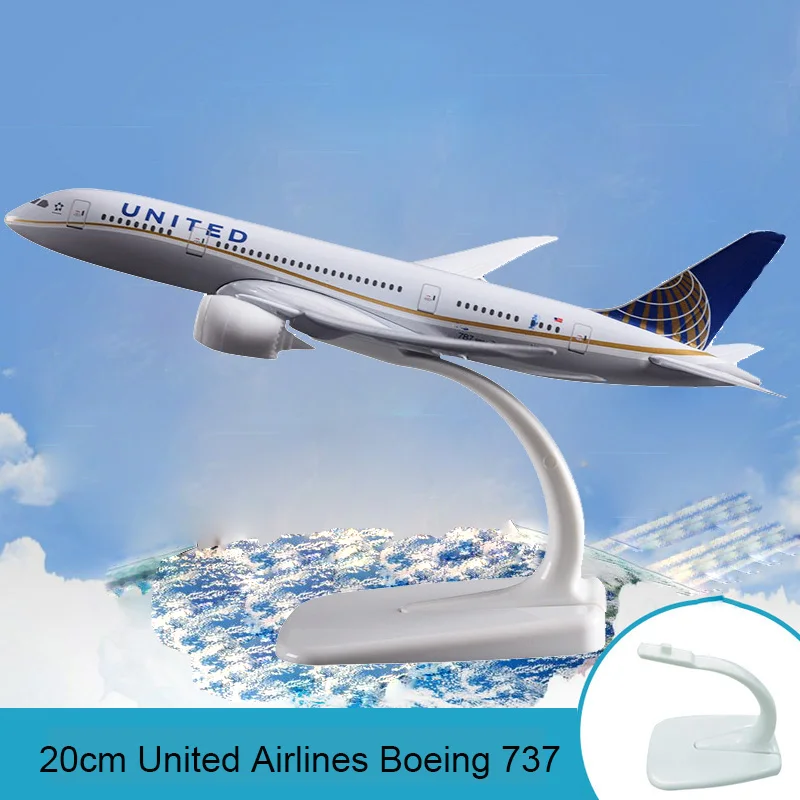 20 см B737 Соединенные Airlplane модель металлического самолета Америки Казахстан Boeing 737