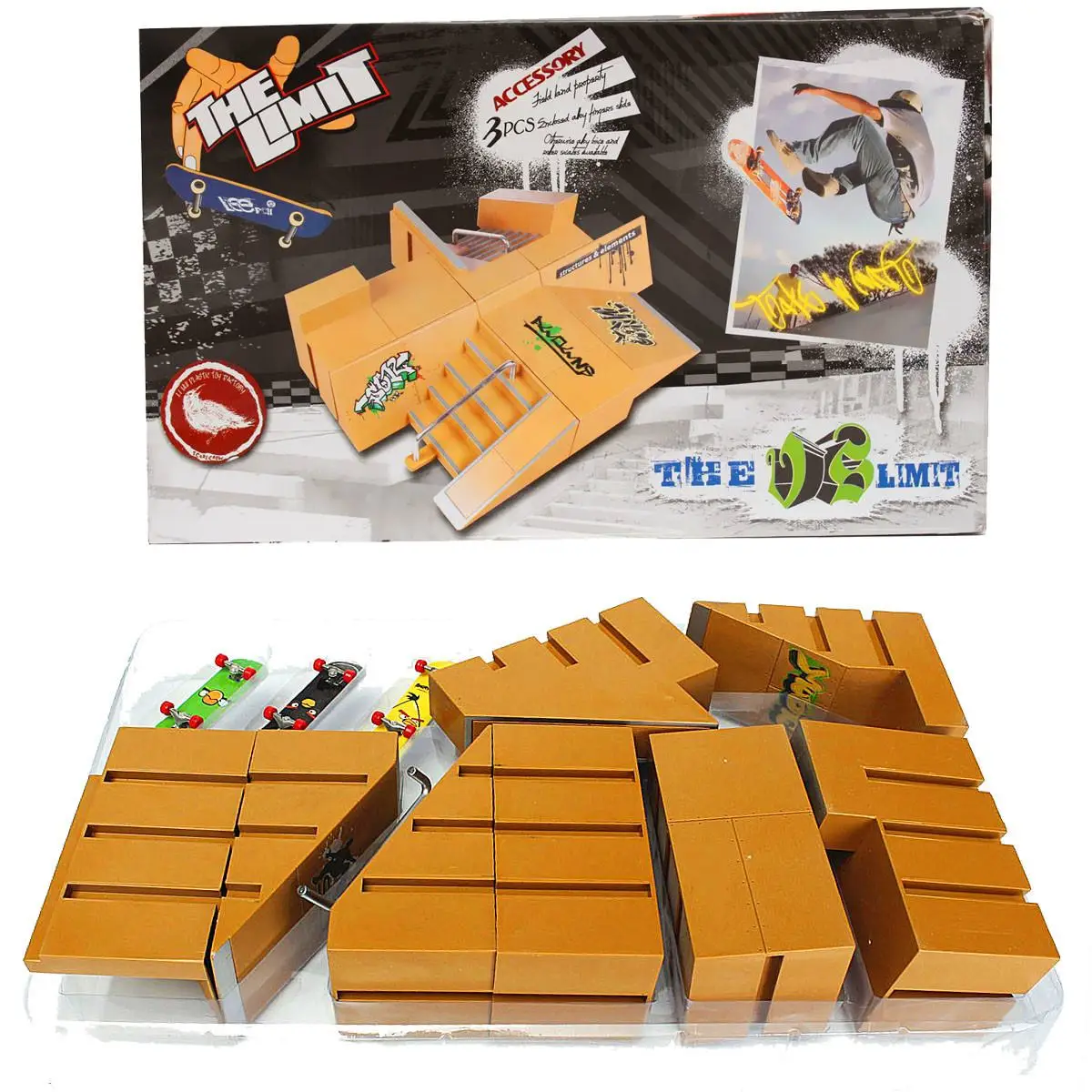 

Finger Skateboards Skate Ramp Parts Set Skating Board Combination Toys Set ABS Skate Park Ramp Parts Educational Toy For Boys