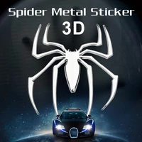 3d metal spider universal car stickers for windows cars motorcycle laptops sticker chrome badge emblem decal lucky decoration