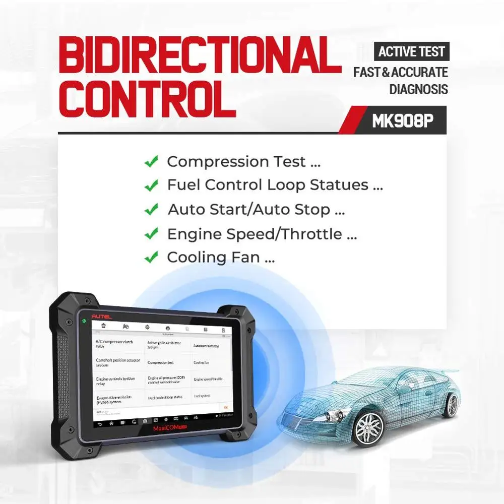 Диагностический инструмент Autel MaxiCOM MK908P OBD2 сканер Профессиональный J2534 ECU программист автомобильного сканера PK MS908SPRO.