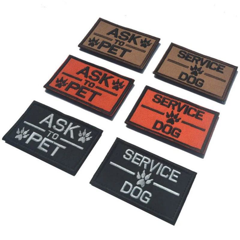 Тактическая нашивка с 3D вышивкой для домашних питомцев собаки Ask Service K9 моральный