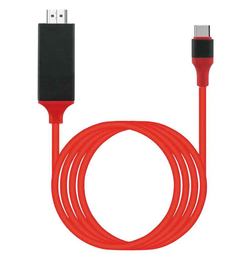 Адаптер для кабеля 4K 1080P HDMI совместимый с Type C телефона на ТВ USB видео конвертер