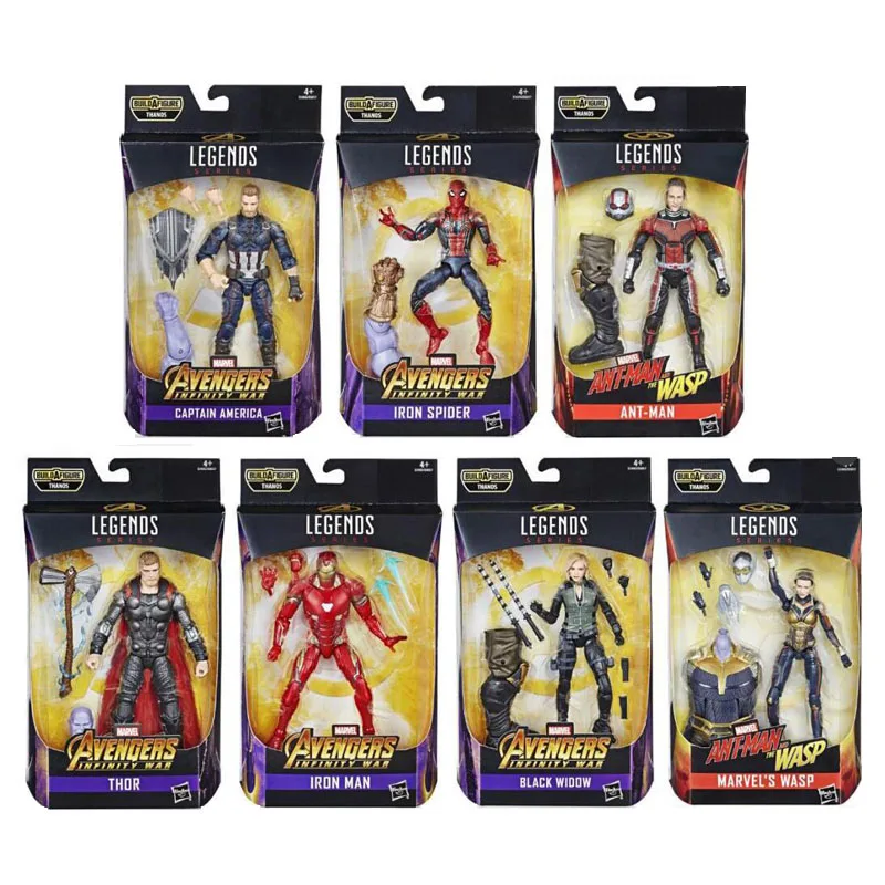 

Marvel Avengers 4 Eternal Legend Doll 15cm Captain America Black Widow Ant-Man Spider-Man Wasp Thor Figure Gifts for Children