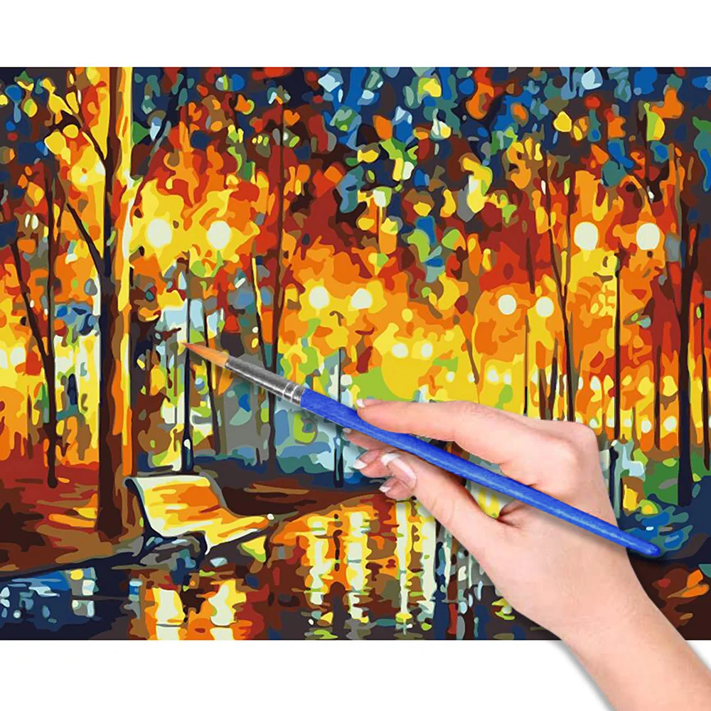 

1 Set Paint by Numbers Kit DIY Oil Painting Without Frame For Home Decoration You and Me 40 x 50cm