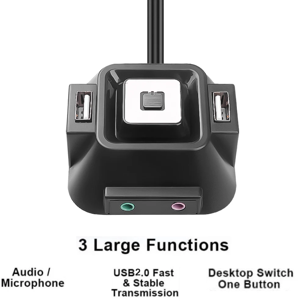 Хит продаж многофункциональный настольный ПК-переключатель USB 2 0 с аудио