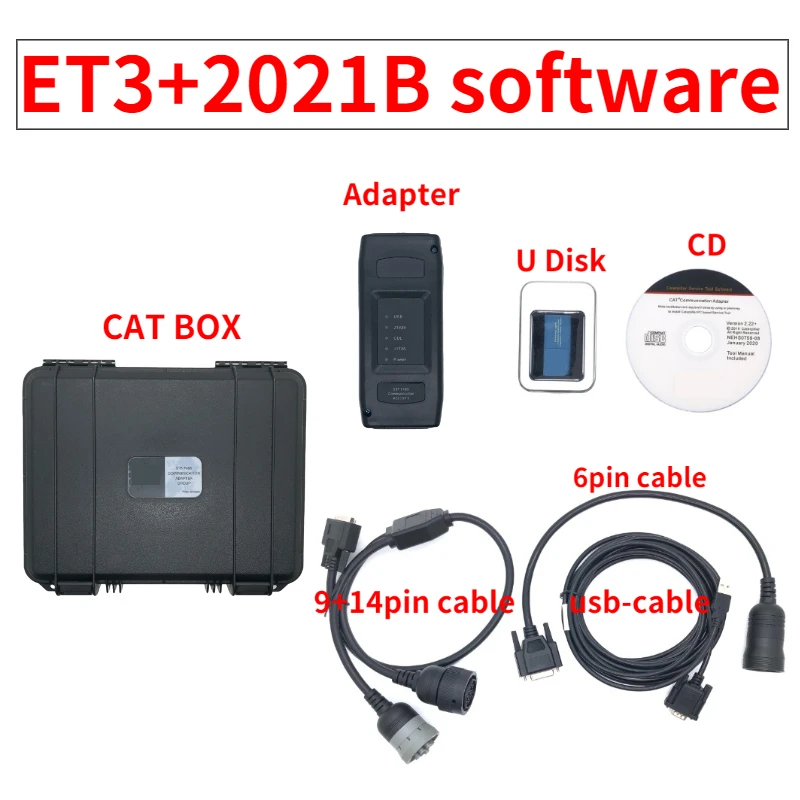 

2019 2021B Newest Cat ET 3 Adapter III truck digger diagnostic tool Communication Caterpillar 538-5051 317-7485 478-0235