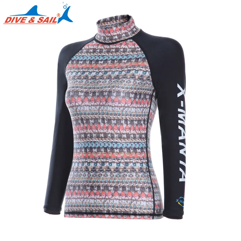Женская Солнцезащитная одежда Rashguard с длинными рукавами для водных видов спорта