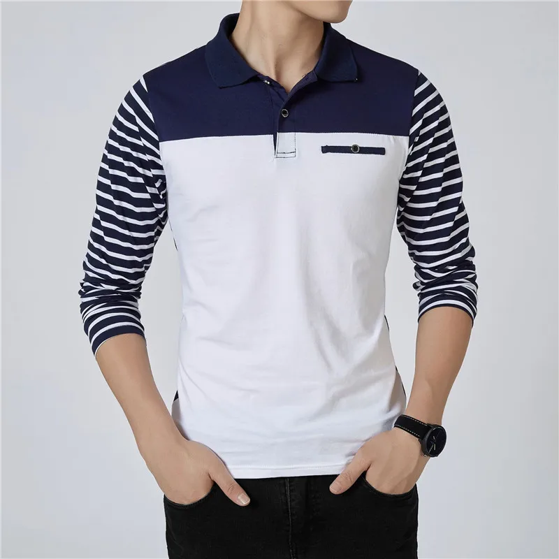 Stripe T Shirt Men Long Sleeve Basic Cotton Slim Fit modis Casual Tee Tops Men's Clothes Plus Size t-shirt 4XL 5xl |