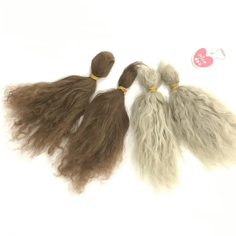 Muñeca Reborn Mohair 100% pura, pelucas de Mohair Premium, 5 g/bolsa, un poco rizado, accesorios para muñecas Diy.