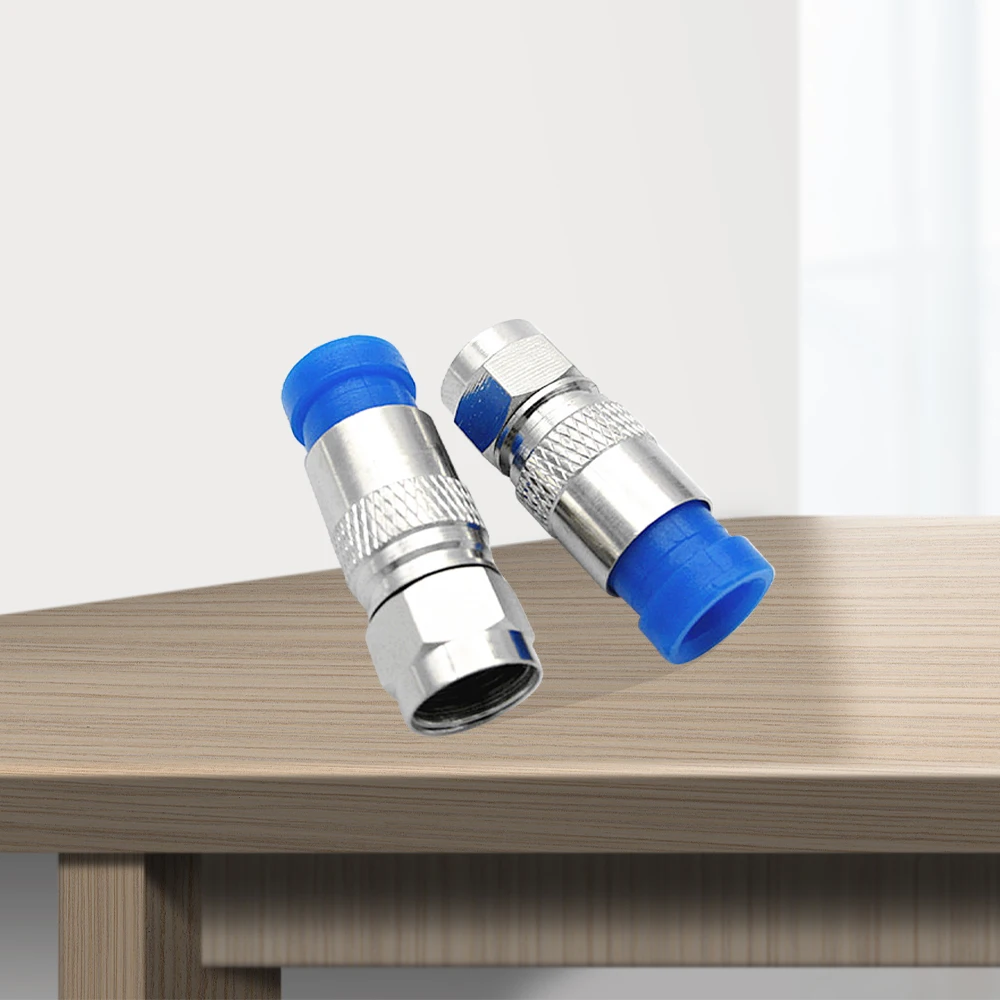 

10pcs RG6 Compression Connectors Waterproof Connection F Compression Connector Coax Cable Coaxial Compression Tool Mayitr