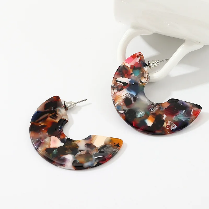 2019 новые серьги для женщин Осенние трендовые круглые Зазубренные С образные