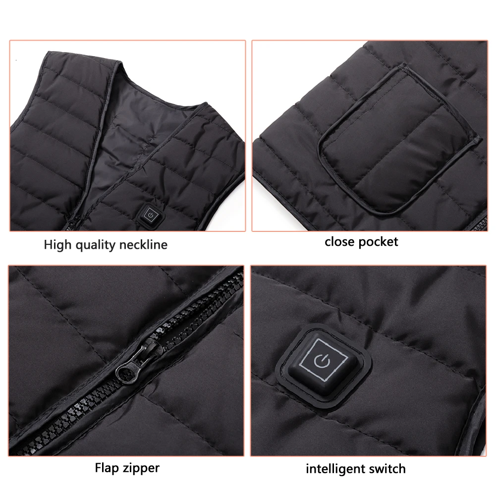 Открытый USB Инфракрасный нагревательный жилет куртка теплый зимний гибкий