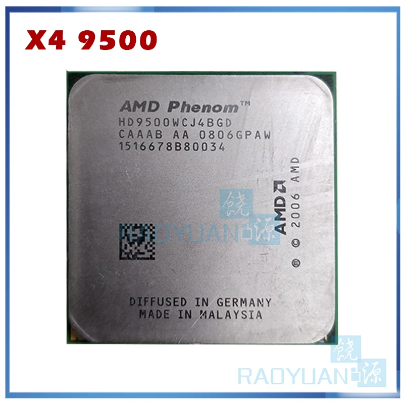 Четырехъядерный процессор AMD Phenom X4 9500 2 ГГц HD9500WCJ4BGD Разъем AM2 +|socket am2|phenom x4 9500amd phenom |