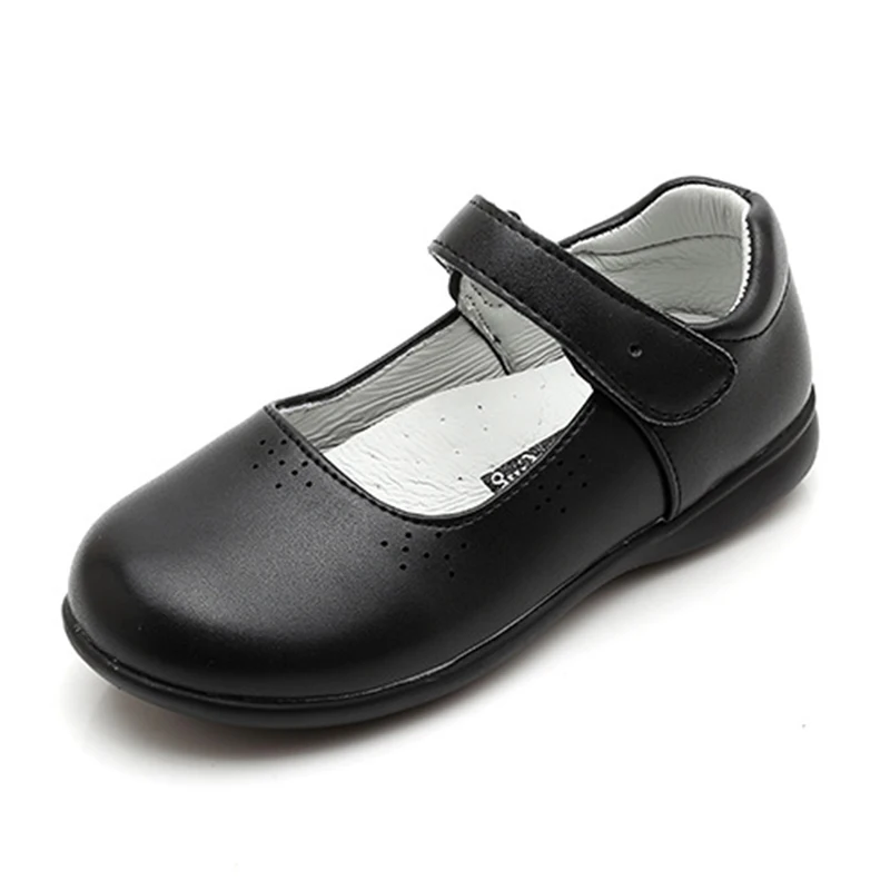 

SKOEX Girls Mary Jane School Uniform Dress Shoes Leather Strap Children Casual Flat Shoes Kids Party Formal Wedding Shoe Black