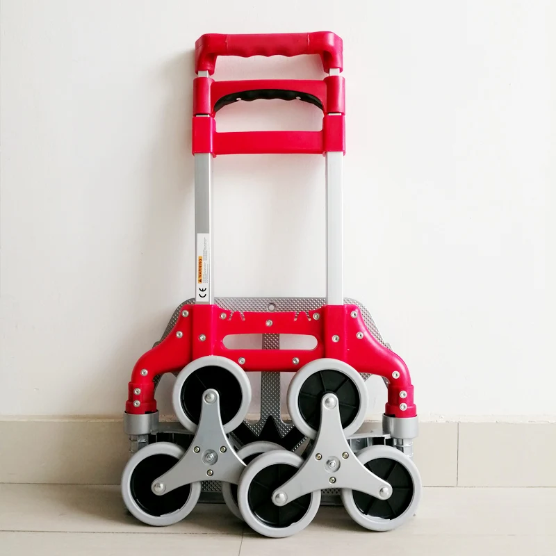 Лестницы на лестницы складной шестиколесная для шоппинга альпинизм Портативный