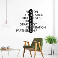 creative business education wall decal success quote wall decal removable for office poster vinyl art decor cy98