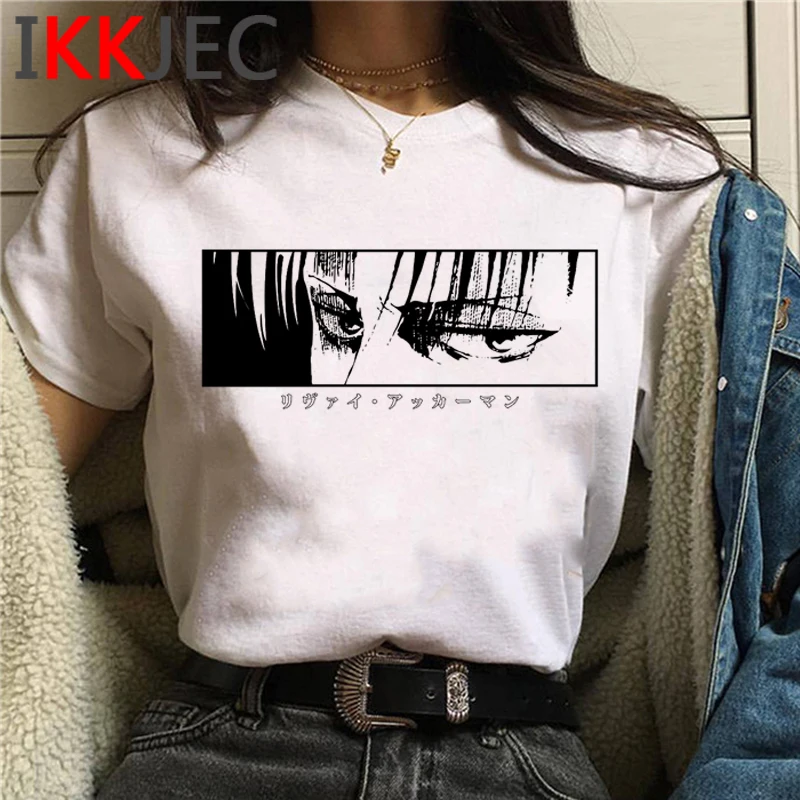 

Attack on Titan Funny Cartoon T-shirt Women Shingeki No Kyojin Cute Casual T Shirt Cool Cute Anime Tshirt Kawaii Top Tees Female