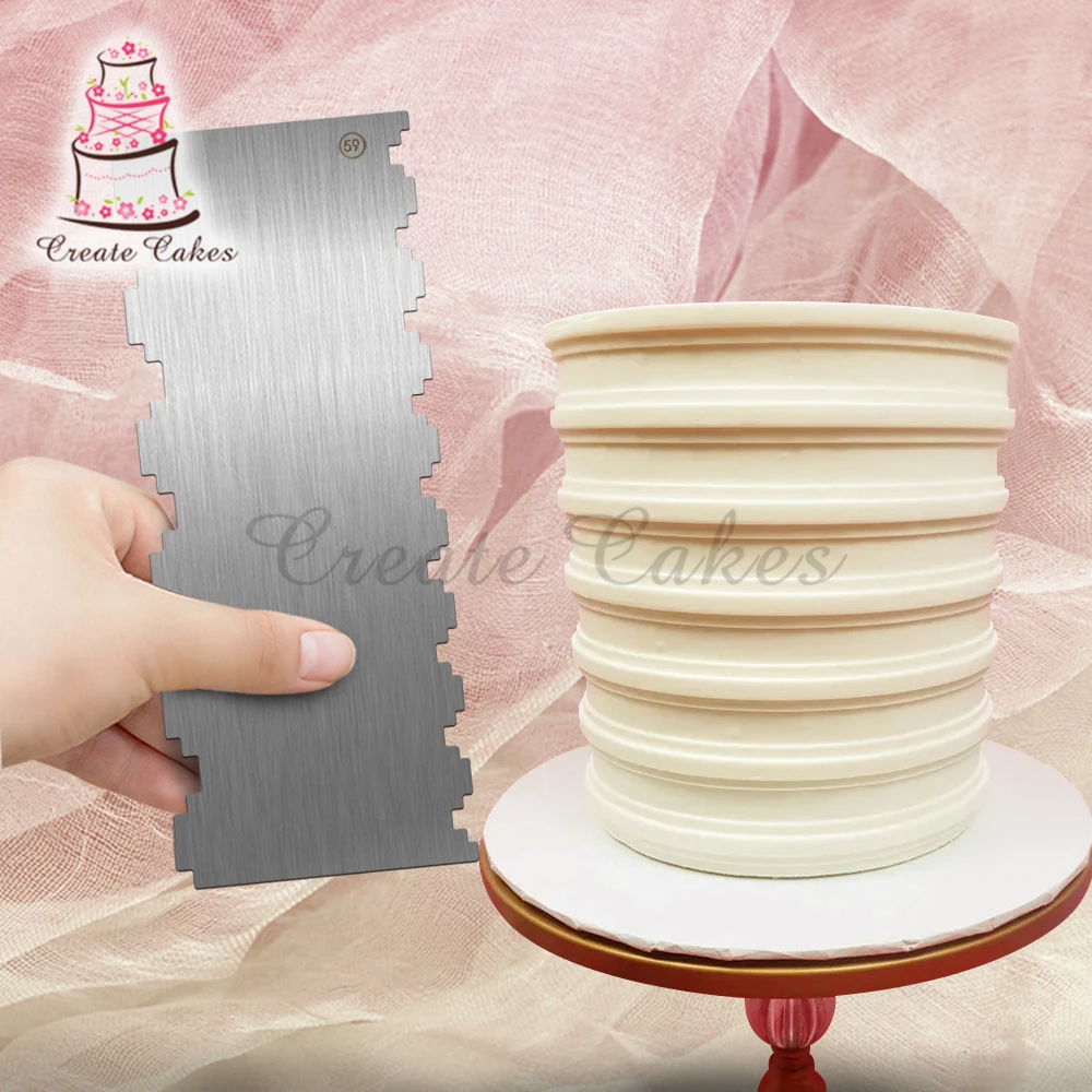 

Stainless Steel Scraper Icing Smoother Cake Scraper Pastry Design Textures Baking Tools for Scraper cake tool plastic Spatulas