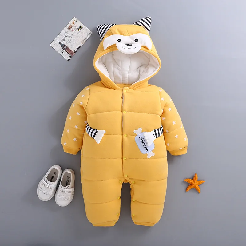 Детский комбинезон с длинными рукавами для девочек теплый хлопковый унисекс