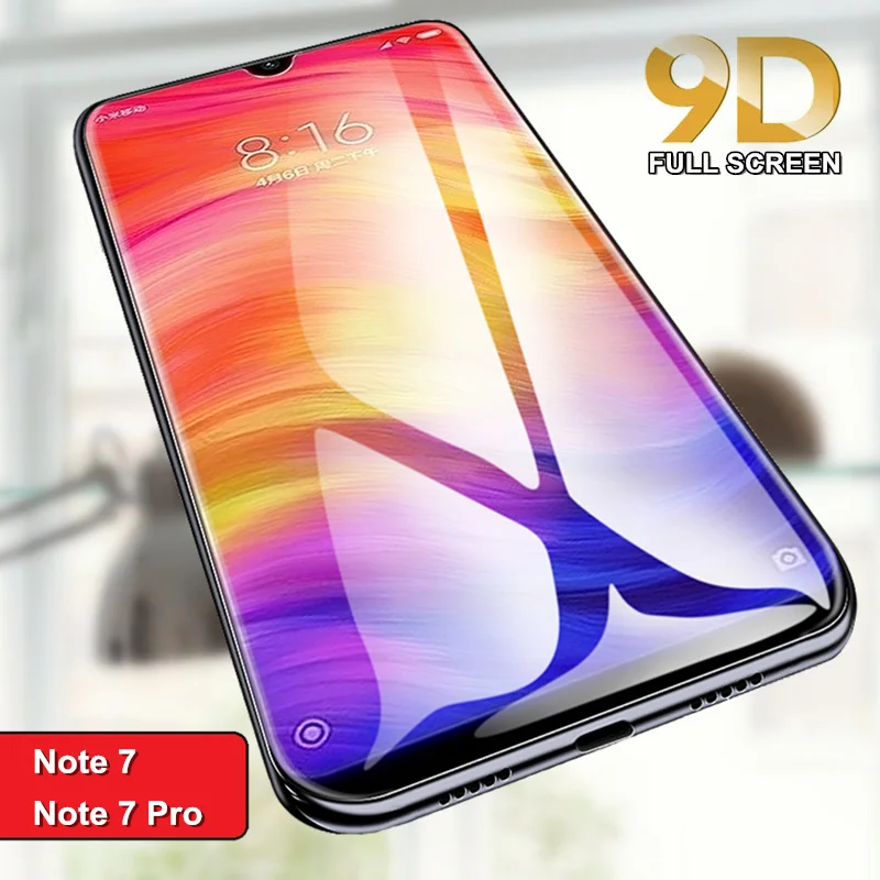 Защитное стекло закаленное 9D для Xiaomi redmi Note 7 Pro 2019|Защитные стёкла и плёнки
