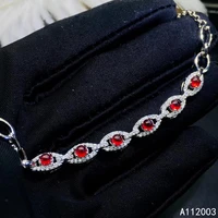 kjjeaxcmy fine jewelry 925 sterling silver inlaid ruby women hand bracelet trendy support detection