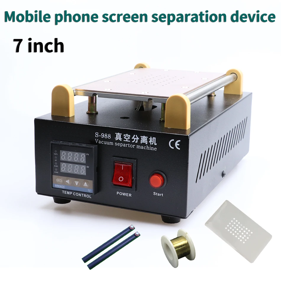 S-988 built-in vacuum pump separator, up to 7 inches detachable screen, LCD display, separator, mobile phone maintenance tool