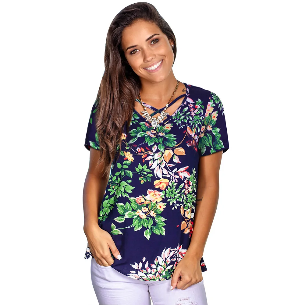 

aesthetic womens shirts tops casual hollow out print v-neck tees 90s plus size harajuku shirt 90s korean clothes