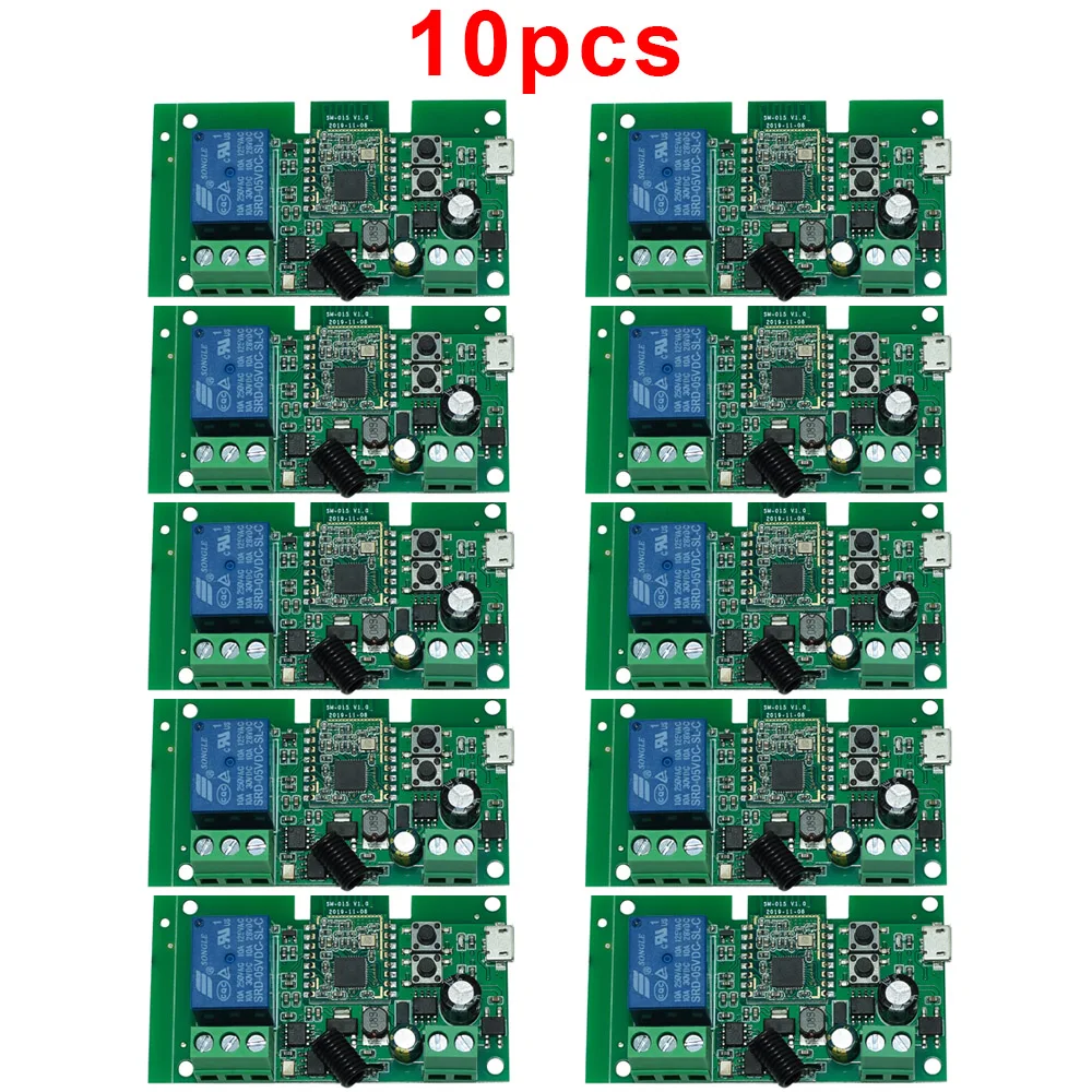 

10pcs Ewelink ZigBee Wifi Switch Relay Module DC 5-32v 12V 24V 1CH Channel Receiver Voice Control Can be Used With Alexa Google