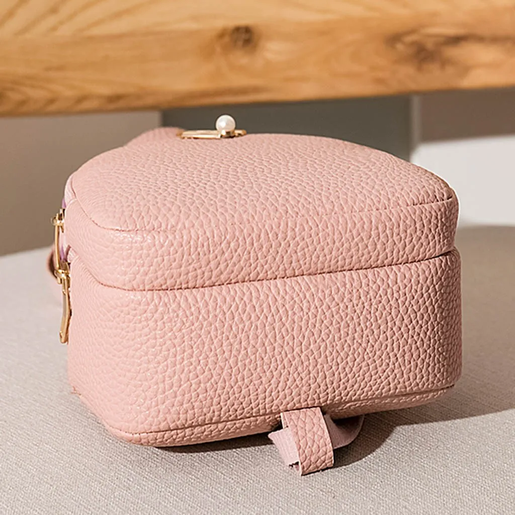 2020 модные трендовые рюкзаки Женский однотонный маленький рюкзак на плечо