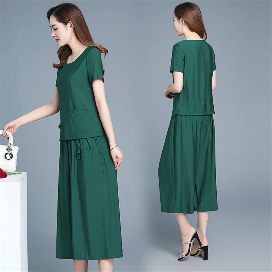 Женские свободные штаны модные повседневные брюки комплект из двух предметов