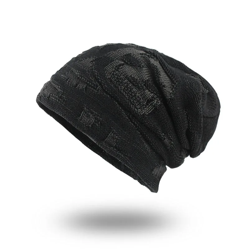 Мужская шапка зимние крутые шапки теплая с принтом модная в стиле хип-хоп унисекс