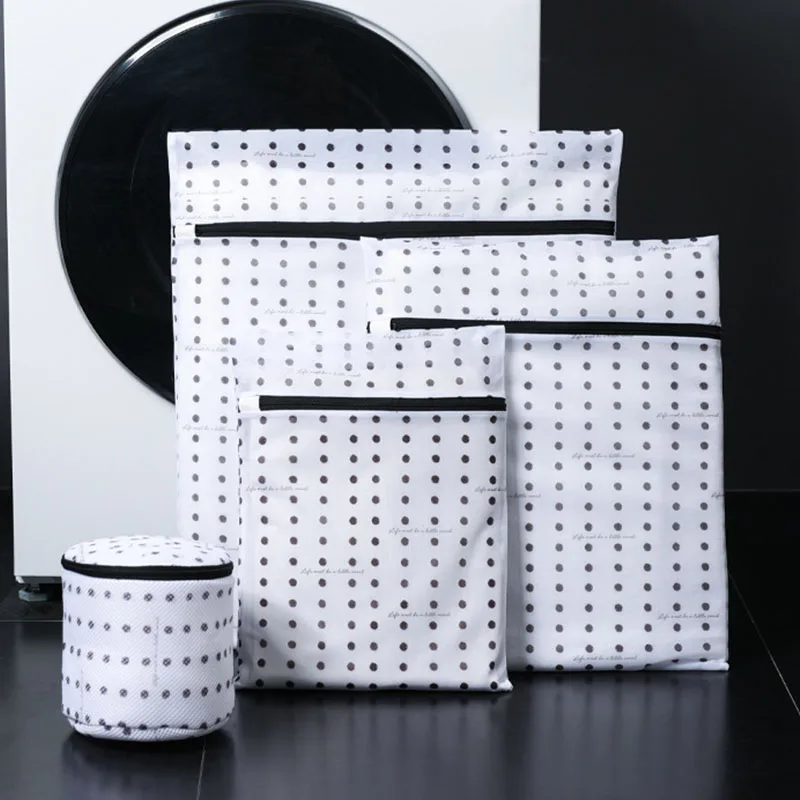 

Бытовая сумка для стирки с узором, Сетчатая Сумка для белья, анти-деформации, аксессуары для ванной комнаты, сетчатые мешки, органайзер для с...
