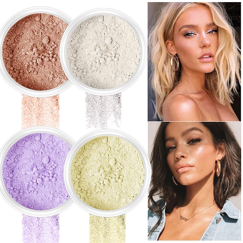 Пудра для макияжа консилер жирной кожи блестящий контур минеральная