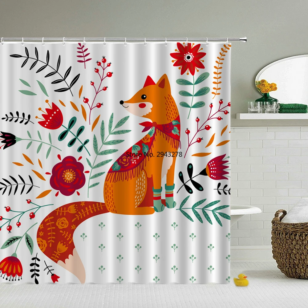 

Занавески для душа с рисунками из мультфильмов, водонепроницаемые занавески для ванной комнаты с изображением дельфина, рыбы, мальчика, дек...