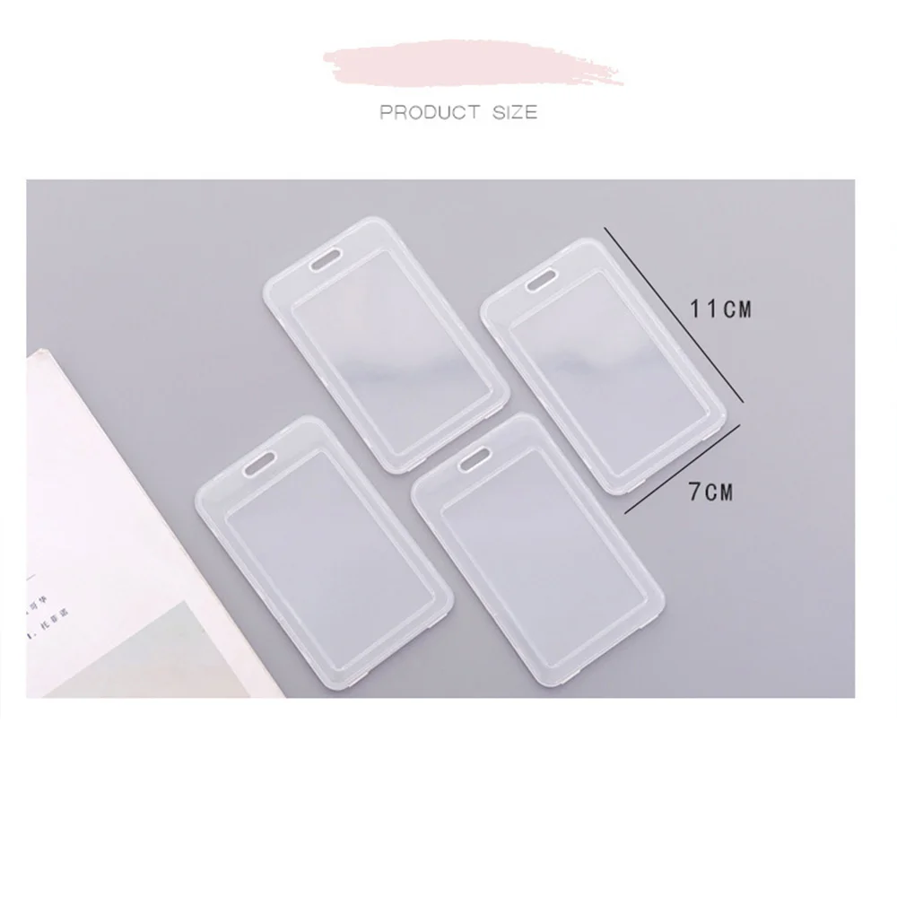 

20PCS Transparent ID Badge Holder Frosted Name Tag ID Holder (White)