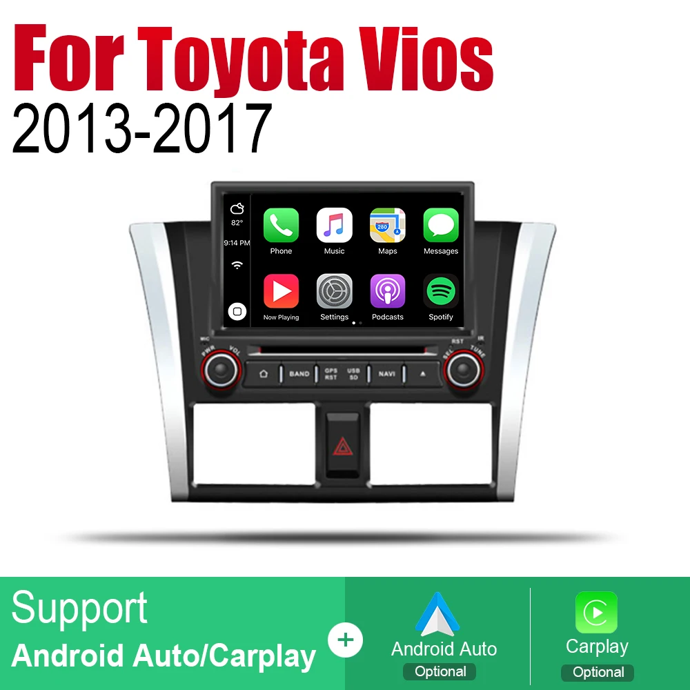 ZaiXi Android автомобильный DVD GPS Navi для Toyota Vios 2013 ~ 2017 плеер навигация WiFi Bluetooth Mulitmedia