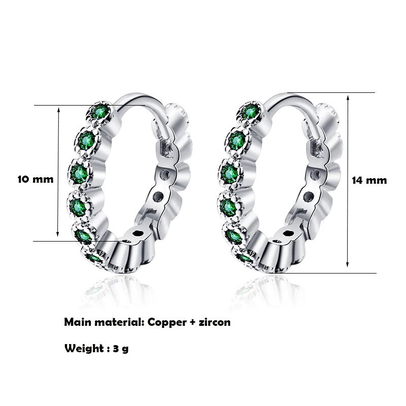 Classic Hoop Earrings Jewelry For Women Small Simple Huggie Tiny Zirconia Stone Stud Thin Circle Earring Piercing Jewelry Gifts