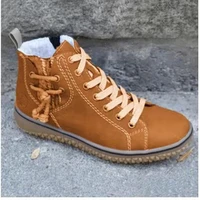 2021 new comfortable ankle boots women platform low heels womens boots buckle shoes thick heel short boot ladies plus size