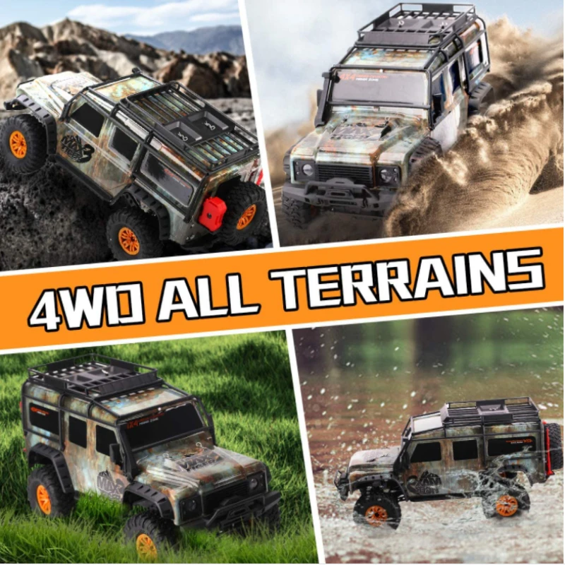 

2.4G Racing RC Car 20 km/H 4WD Radio Control Car Buggy Off-Road 18.7 Inch Remote Control Toys For Children RTR Crawler Vehicle