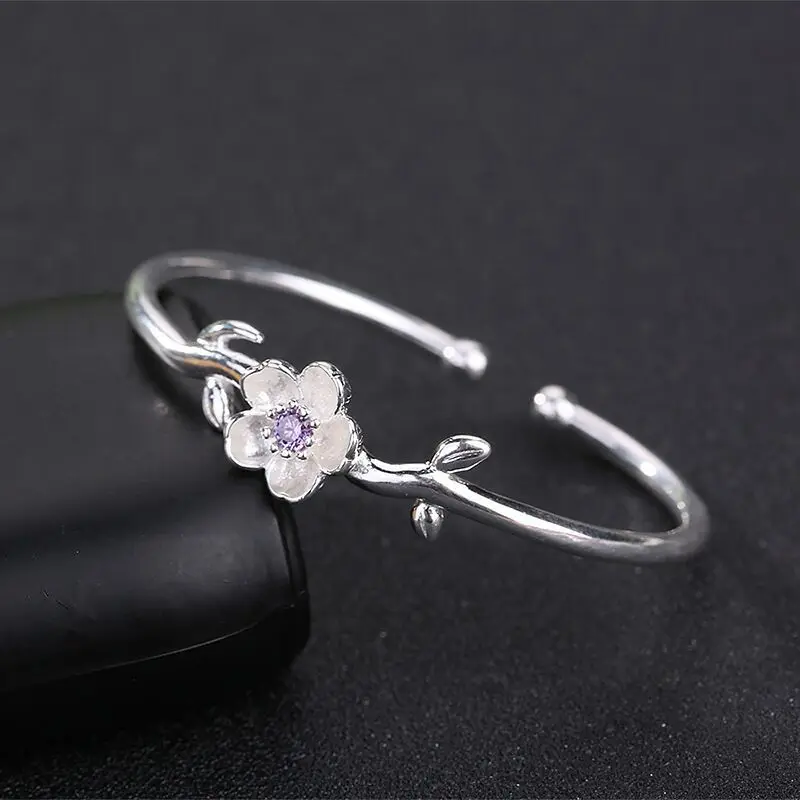  bracelet zircon female cherry blossom jewelry gift | Украшения и аксессуары