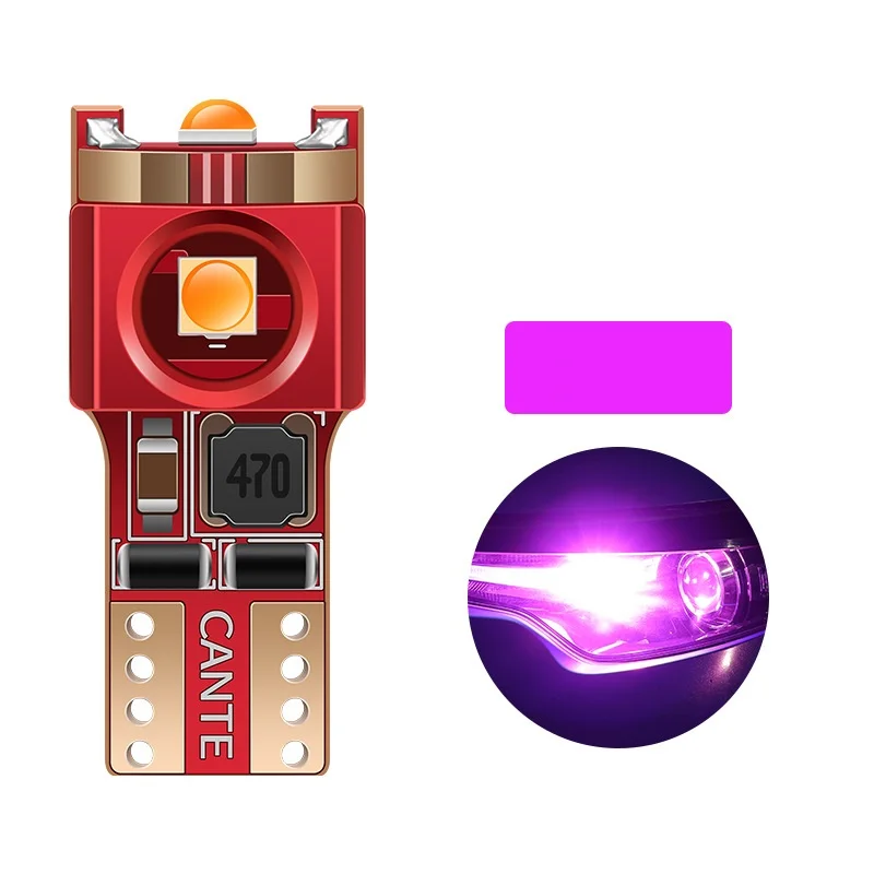 Pink purple 2 шт. Высокое качество Авто T10 W5W светодиодный супер яркий светодиодный светильник для парковки 168 194 светодиодный Автомобильный Клин парковочные лампы 5 Вт T10 светильник 12 В 24 в светильник - Испускаемый цвет: Pink purple