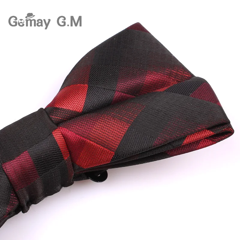 

Plaid Bow Ties For Men Polyester Fashion Adjustable Bowtie for Wedding Party Cravats Groom Butterfly Adult Plaid Bowties