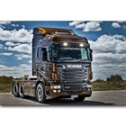 5D алмазная живопись сделай сам, большой грузовик, полная выкладка, квадратнаякруглая Алмазная вышивка, Набор для вышивки крестиком стразы, мозаичная картина, искусство, Декор, подарок