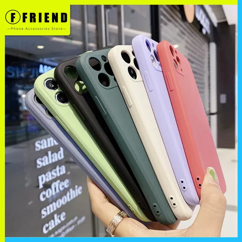 

Simplicity For IPhone 11 Pro Max 7 8 Plus SE2 Rubik's Cube Liquid state Silica gel Multi color Xs Xr Phone Case Camera package x