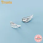 TrustDavis горячая Распродажа 925 пробы серебряные серьги-гвоздики с крыльями феи и фианитами для женщин ювелирные изделия из стерлингового серебра подарок DA855