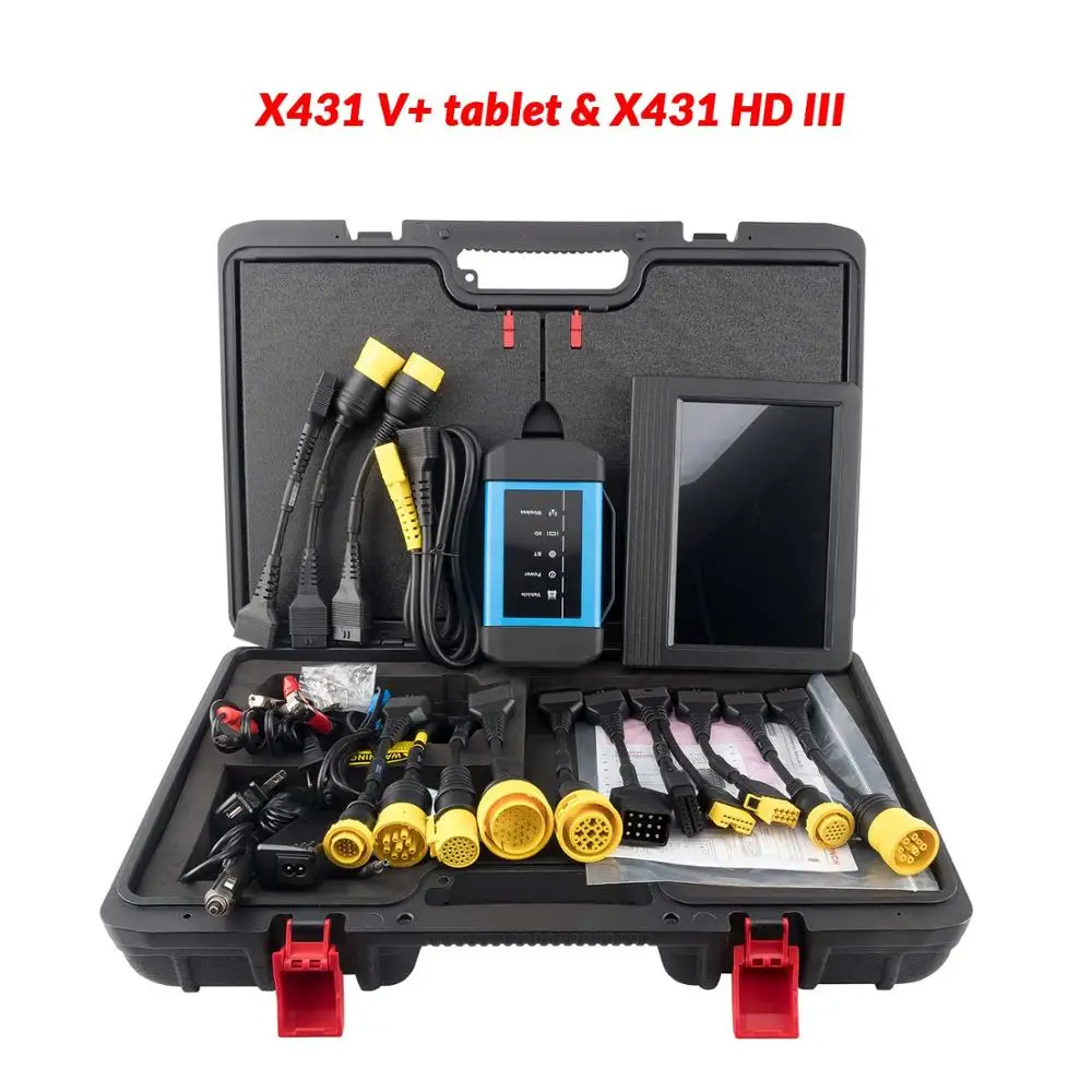 Синий LAUNCH X431 V& X431 HD сверхмощный диагностический инструмент Поддержка 24 в грузовик X-431+ HDIII сканер DHL - Цвет: Синий