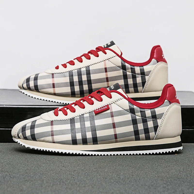 

High Quality Men Shoes Leather Sneakers Men's New Breathable Lace-Up Sneakers Indoor Training Walking Gym Shoes Tenis Flat Shoes